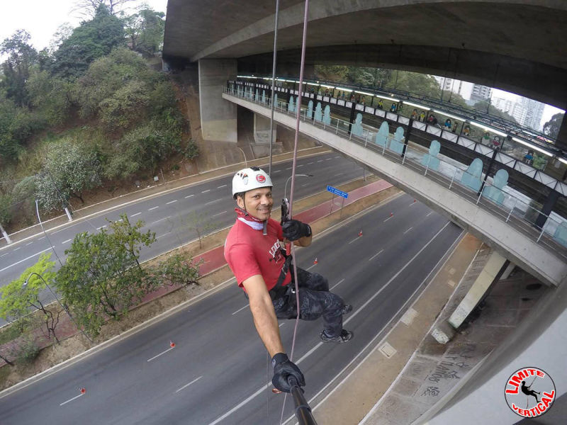 Rapel na Ponte do Sumaré - Metrô